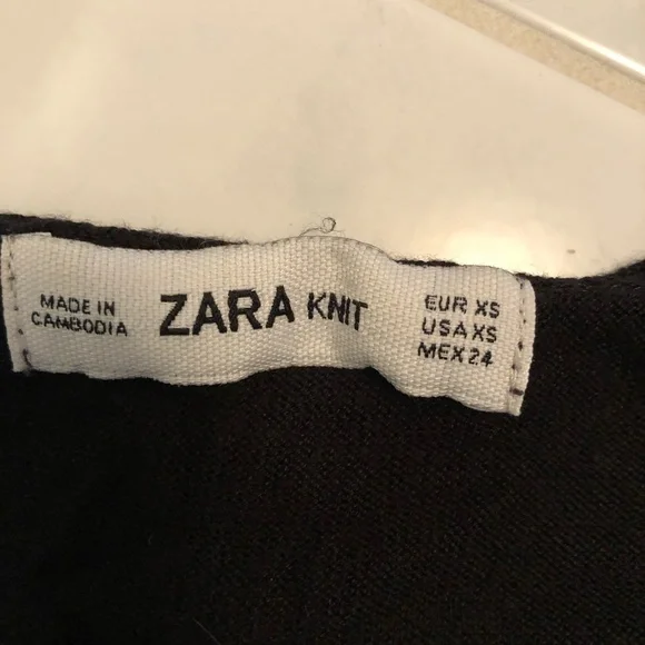 Zara black long sleeve lightweight sweater. EUC! - Picture 5 of 5